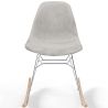 Rocking Chair Modern Fabric Upholstered for Adults - Steel and Wood Legs - Skögur image 7