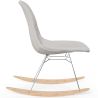 Rocking Chair Modern Fabric Upholstered for Adults - Steel and Wood Legs - Skögur image 7