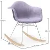 Rocking Chair Modern Fabric Upholstered – Nordic Style - Nordika image 7