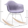 Rocking Chair Modern Fabric Upholstered – Nordic Style - Nordika image 7