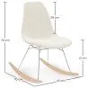 Rocking Chair  Minimalist Bouclé – Nordic Style with Wood and Steel Base - Skögur image 7
