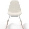 Rocking Chair  Minimalist Bouclé – Nordic Style with Wood and Steel Base - Skögur image 7