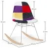 Rocking Chair Modern Patchwork – Nordic Style with Wooden and Steel Legs - Skögur image 7