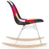Rocking Chair Modern Patchwork – Nordic Style with Wooden and Steel Legs - Skögur image 7