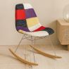 Rocking Chair Modern Patchwork – Nordic Style with Wooden and Steel Legs - Skögur image 7