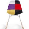 Rocking Chair Modern Patchwork – Nordic Style with Wooden and Steel Legs - Skögur image 7
