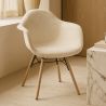 Chair with arms - Upholstered bouclé - Scandinavian - Dining room, office or waiting room - Nordika image 7