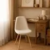 Dining chair Scandinavian upholstered in bouclé – Dining or desk - Skögur image 7