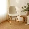Dining chair Scandinavian upholstered in bouclé – Dining or desk - Skögur image 7