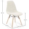 Dining chair Scandinavian upholstered in bouclé – Dining or desk - Skögur image 7