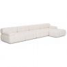 Modular Sofa Chaise Longue Upholstered in Bouclé Fabric - 4/5 seats - Bianca image 7