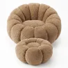 Armchair with Ottoman Upholstered – Soft Fabric – Rubi image 7