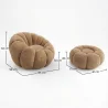 Armchair with Ottoman Upholstered – Soft Fabric – Rubi image 7