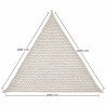 Awning 2x2x2M Macramé - 100 % Natural shade sail image 7