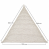 Awning 3x3x3M Macramé - 100 % Natural shade sail image 7