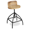 Buy Industrial Design Stool - Retro - Wood and Metal - Onawa Natural wood 58481 in the Europe