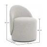 Stool Low Round – Upholstered Seat with Backrest – Yaby image 7