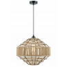 Pendant Light - Natural Rope and Black Metal Frame - Lapor image 7