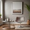 Lounge Chair - Design Chair - Leatherette and Metal - Cognac image 7
