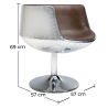 Buy Lounge Chair - Design Chair - Leatherette and Metal - Cognac Brown 26716 with a guarantee