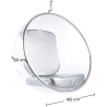 Buy Designer hanging armchair - Faux leather upholstery - Popi Silver 13199 at Privatefloor