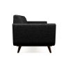Buy 2 Seater Sofa - Scandinavian Style - Linen Upholstered - Milton Black 55628 at Privatefloor