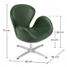 Buy Armchair with Armrests - Upholstered in Faux Leather - Svin Green 13663 with a guarantee