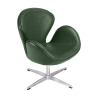 Buy Armchair with Armrests - Upholstered in Faux Leather - Svin Green 13663 - prices
