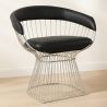 Dining Chair with Armrests - Leatherette and Metal - Barrel image 7