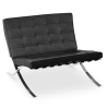 Buy Design Armchair - Upholstered in Leather - Town Black 58261 - prices