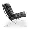 Buy Design Armchair - Upholstered in Leather - Town Black 58261 at Privatefloor