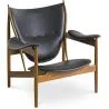 Design Armchair with Armrests - Wood and Leather - Captain image 7
