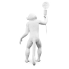 Buy Simian Standing Design table lamp - Resin White 58443 in the Europe