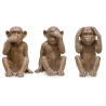 Buy 'Three Wise Monkeys' decorative design sculpture Brown 58449 - in the EU