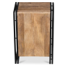 Buy Vintage industrial style wood and metal bedside table Natural wood 58475 with a guarantee
