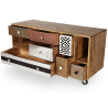 Buy Mady vintage design TV cabinet with wheels Natural wood 58493 at Privatefloor