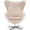 Armchair with armrests - Leather upholstery - Egg-shaped design - Brave image 7