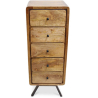 Buy Industrial Style Recycled tall wooden chest of drawers with 5 drawers  - Jason Brown 58529 - prices
