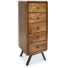 Buy Industrial Style Recycled tall wooden chest of drawers with 5 drawers  - Jason Brown 58529 at Privatefloor