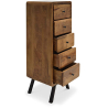 Buy Industrial Style Recycled tall wooden chest of drawers with 5 drawers  - Jason Brown 58529 in the Europe