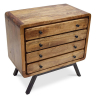 Buy Industrial Style Recycled wooden large Bedside table with 4 drawers  - Jason Brown 58530 in the Europe