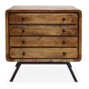 Buy Industrial Style Recycled wooden large Bedside table with 4 drawers  - Jason Brown 58530 - in the EU