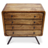 Buy Industrial Style Recycled wooden large Bedside table with 4 drawers  - Jason Brown 58530 - prices