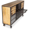 Buy Industrial style wine bar sideboard with wheels Steel 58585 at Privatefloor