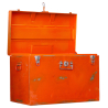 Buy Small industrial metal trunk Orange 58680 home delivery