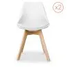 Set of 2 Denisse Scandinavian design chair with cushion - Matt image 7