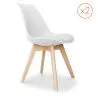 Set of 2 Denisse Scandinavian design chair with cushion - Matt image 7