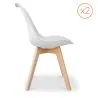 Set of 2 Denisse Scandinavian design chair with cushion - Matt image 7