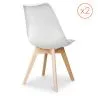 Set of 2 Denisse Scandinavian design chair with cushion - Matt image 7