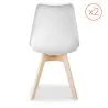 Set of 2 Denisse Scandinavian design chair with cushion - Matt image 7